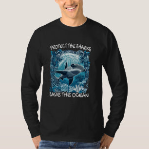 Bescherm de haaien Red de oceaan - Bescherm de zee T-shirt