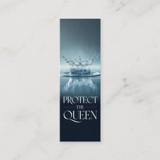 Bescherm de koningin mini visitekaartje (Voorkant)