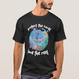 Bescherm de koraal liefde het rif oceaan koraal ri t-shirt