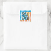 Bescherm de kust vierkante sticker (Tas)