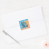 Bescherm de kust vierkante sticker (Envelop)