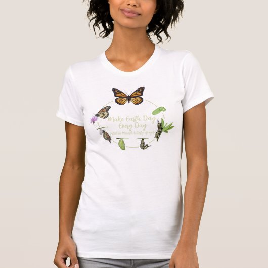 Bescherm de levenscyclus van de Monarch-vlinder T-shirt (Voorkant)