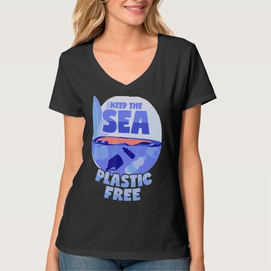 Bescherm de oceanen tegen plasticvervuiling t-shirt (Voorkant)