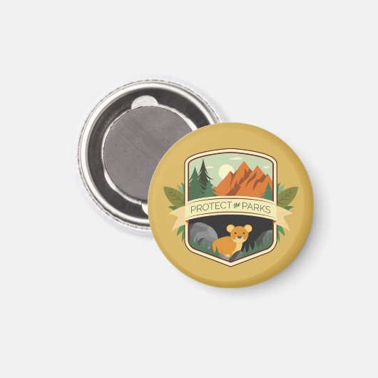 Bescherm de parken Pika Magneet (Voorkant / Achterkant)