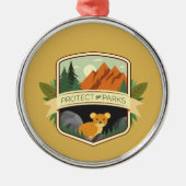 Bescherm de parken Pika Metalen Ornament (Voorkant)