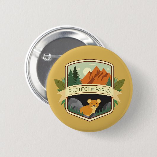 Bescherm de parken Pika Ronde Button 5,7 Cm (Voorkant /achterkant)