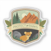 Bescherm de Parks Pika Sticker (Voorkant)