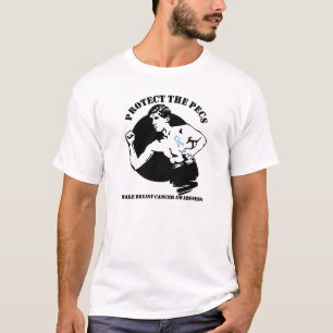 Bescherm de Pecs Mannelijke Borstkanker T-shirt