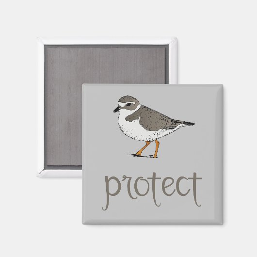 Bescherm de Piping Plover Bird Magneet (Voorkant / Achterkant)