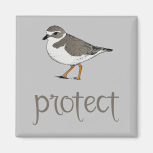 Bescherm de Piping Plover Bird Magneet