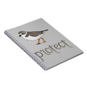 Bescherm de Piping Plover-vogel Notitieboek (Rechterzijde)