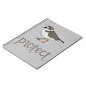 Bescherm de Piping Plover-vogel Notitieboek (Linkerzijde)