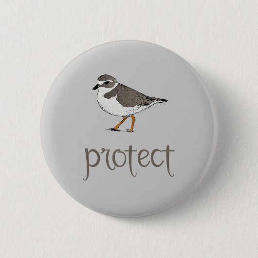 Bescherm de Piping Plover-vogel Ronde Button 5,7 Cm (Voorkant)