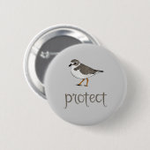 Bescherm de Piping Plover-vogel Ronde Button 5,7 Cm (Voorkant /achterkant)