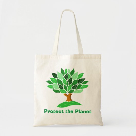 Bescherm de planeet. Boom ontwerp. Tote Bag (Voorkant)