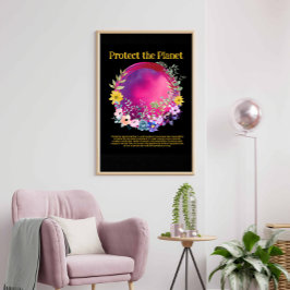 BESCHERM DE PLANEET DE AARDE Earth Day Art Poster
