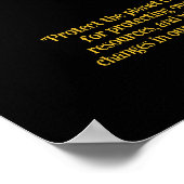 BESCHERM DE PLANEET DE AARDE Earth Day Art Poster (Hoek)