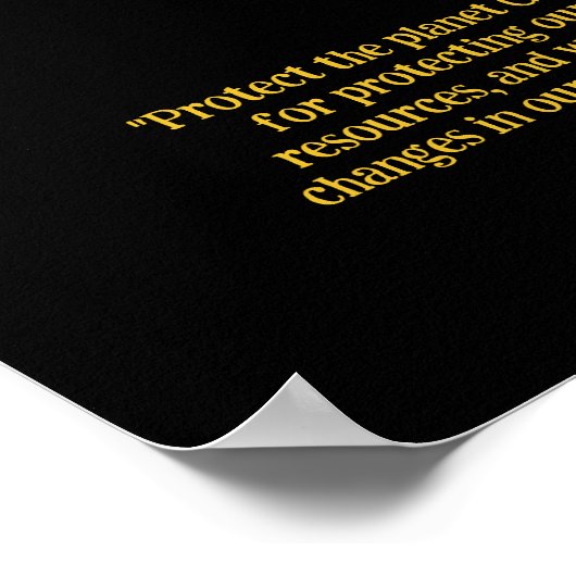 BESCHERM DE PLANEET DE AARDE Earth Day Art Poster (Hoek)