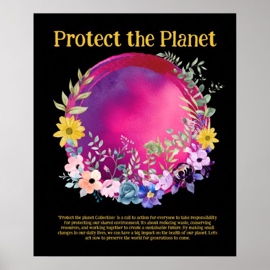 BESCHERM DE PLANEET DE AARDE Earth Day Art Poster (Voorkant)