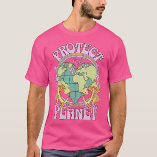 Bescherm de Planet Retro Earth Day T-shirt