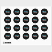 Bescherm de poppen _6 ronde sticker (Vel)