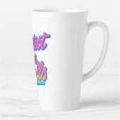Bescherm de Poppen Neon Retro Kunst Latte Mok (Rechts)