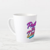 Bescherm de Poppen Neon Retro Kunst Latte Mok (Linkerhoek)
