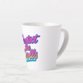 Bescherm de Poppen Neon Retro Kunst Latte Mok (Rechterhoek)