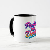 Bescherm de Poppen Neon Retro Kunst Mok (Voorkant links)