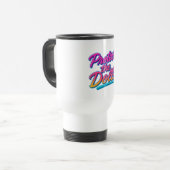 Bescherm de Poppen Neon Retro Kunst Reisbeker (Voorkant links)