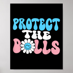 Bescherm de poppen - Trans Women Solidarity Groovy Poster