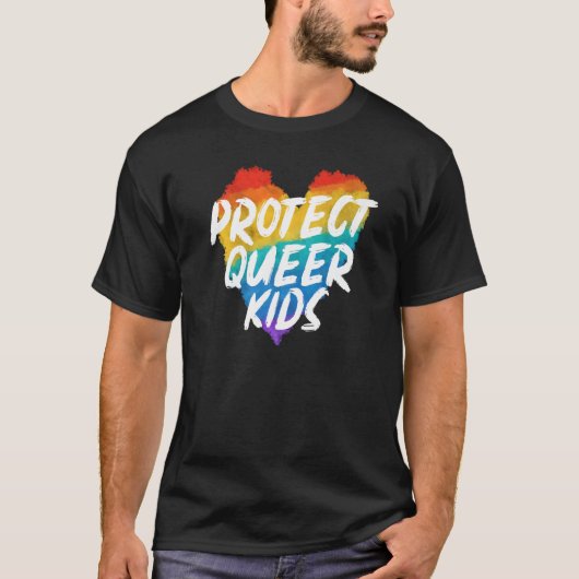 Bescherm de Queer Kinder regenboogpride maand T-shirt (Voorkant)