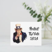 Bescherm de stemming 2024 Briefkaart (Staand voorkant)