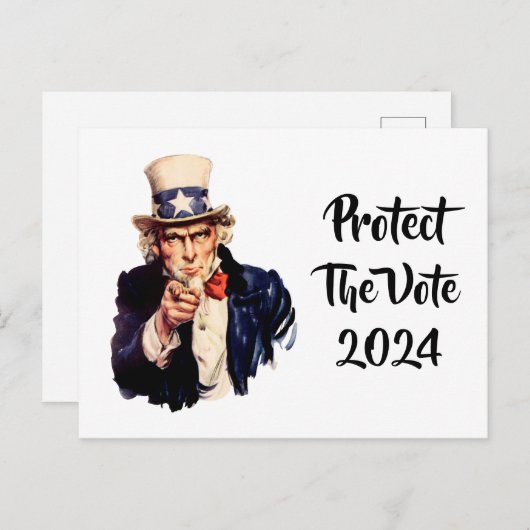 Bescherm de stemming 2024 Briefkaart (Voorkant / Achterkant)