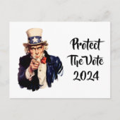 Bescherm de stemming 2024 Briefkaart (Voorkant)