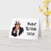 Bescherm de stemming 2024 Kaart (Gele Bloem)