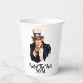 Bescherm de stemming 2024 papieren bekers (Voorkant)