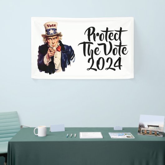 Bescherm de stemming 2024 spandoek (Beurs)