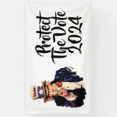 Bescherm de stemming 2024 spandoek (Verticaal)