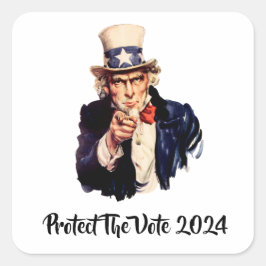 Bescherm de stemming 2024 Square Sticker