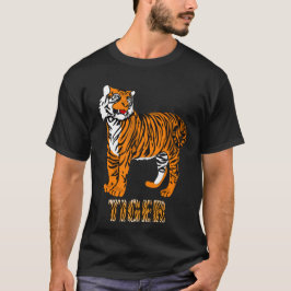 Bescherm de tijger van de artistieke illustratie v t-shirt