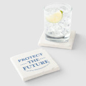 Bescherm de toekomst stenen onderzetter (Zijkant)