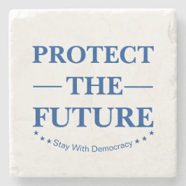 Bescherm de toekomst stenen onderzetter