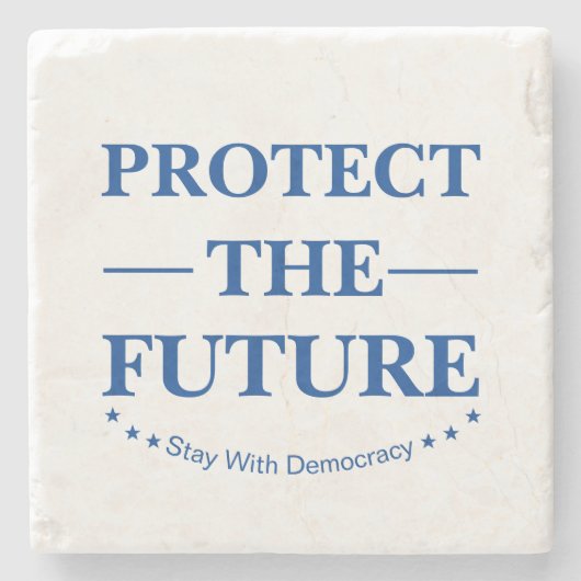 Bescherm de toekomst stenen onderzetter (Voorkant)