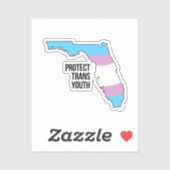 Bescherm de Trans Jongeren in Florida Sticker (Vel)