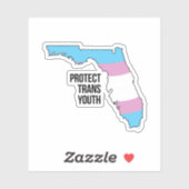 Bescherm de Trans Jongeren in Florida Sticker (Vel)