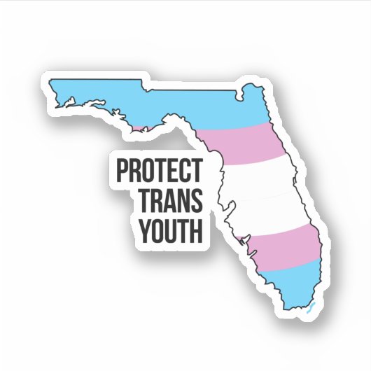 Bescherm de Trans Jongeren in Florida Sticker (Voorkant)