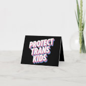 Bescherm de trans-Kinder LHBTI+ rechten Pride Maan Kaart (Voorkant)