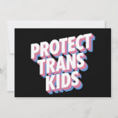 Bescherm de trans-Kinder LHBTI+ rechten Pride Maan Kaart (Voorkant)