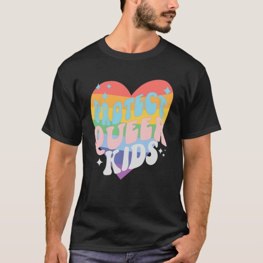 Bescherm de Trans-Kinder Queer Transpride-kleuren T-shirt (Voorkant)